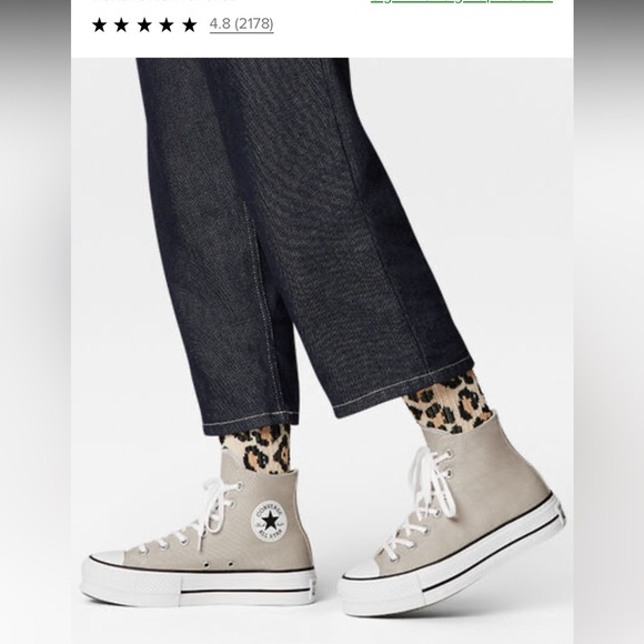 CONVERSE ALL STAR LIFT PLATFORM CANVAS, SOLD OUT PAPYRUS COLOR. WOMENS SIZE 7.5 - Picture 5 of 9